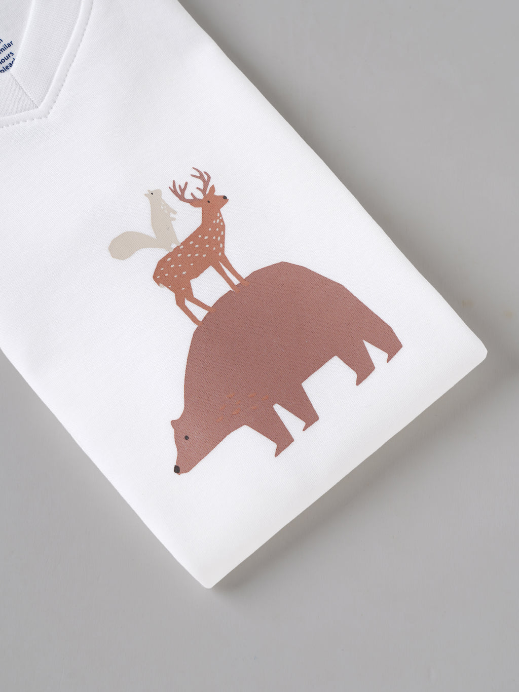 Popees Baby Boys Soft & Stylish Short Sleeve Printed T-Shirt | Cute Forest Animal Print V-Neck Top | White| 9 Months–4 Years