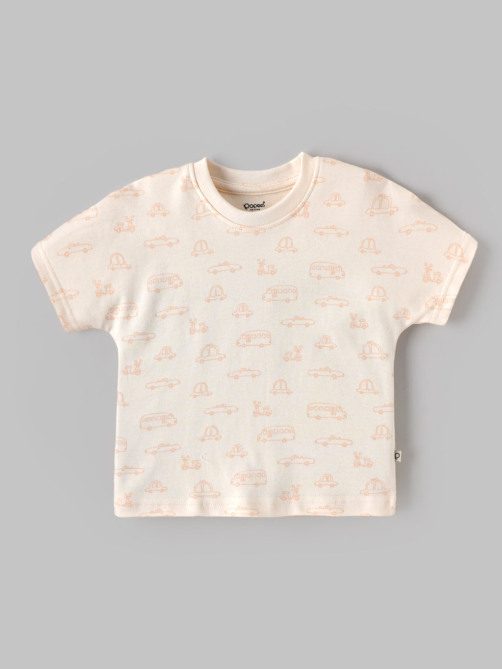Popees Baby Boys Vehicle Print Half Sleeve T-Shirt | Soft Cotton Crew Neck Tee |  9 Months- 4 Years
