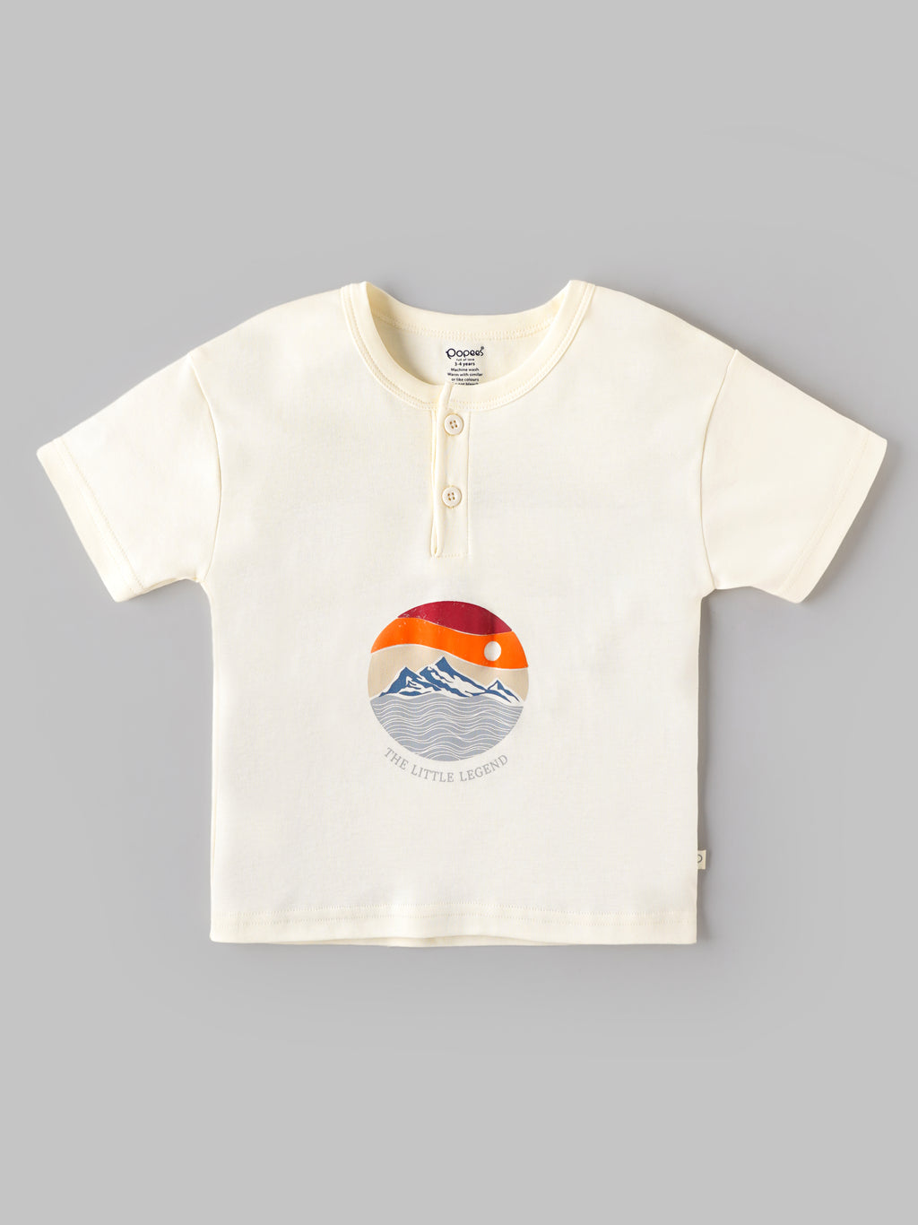 Popees Baby Boys Cotton Printed T-Shirt | Off White | 9 Months to 4 Years