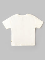 Popees Baby Boys Cotton Printed T-Shirt | Off White | 9 Months to 4 Years
