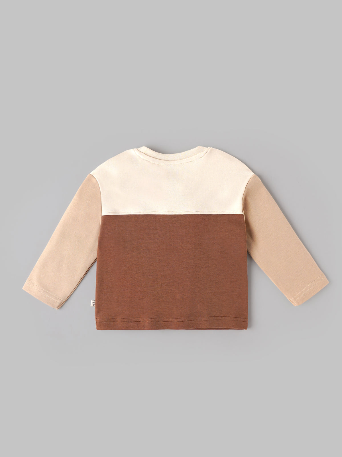 Popees Baby Boys Stylish Little Pumpkin Full Sleeve T-Shirt | Cute Color Block Printed Top | 6 Months–4 Years