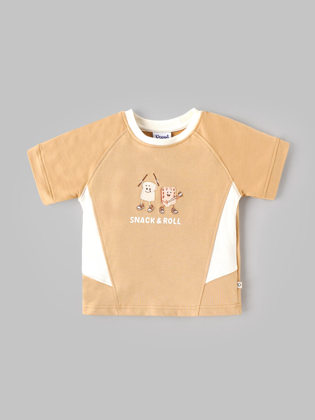 Popees Baby Boys Half Sleeve T-Shirt with Snack & Roll Print | 9 Months – 4 Years|