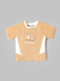Popees Baby Boys Half Sleeve T-Shirt with Snack & Roll Print | 9 Months – 4 Years|