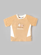 Popees Baby Boys Half Sleeve T-Shirt with Snack & Roll Print | 9 Months – 4 Years|