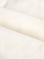 Popees Baby Boys Cotton Full Length Pants | Soft Elastic Waist Ribbed Pants | White | 9 Months–4 Years