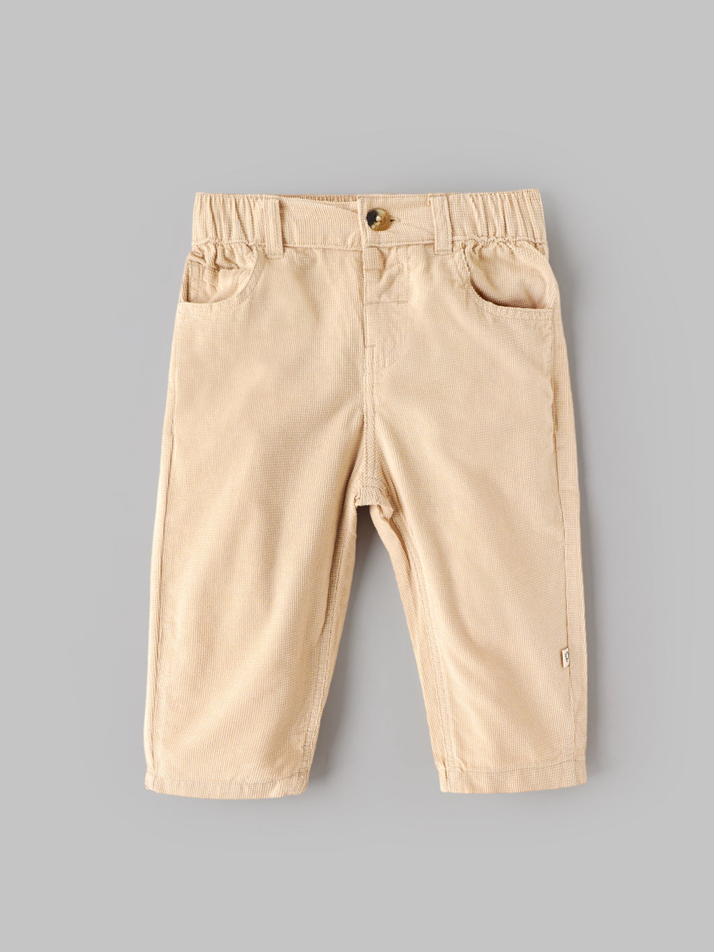 Popees Baby Boys Solid Casual Pants with Elastic Waist and Side Pockets |9 Months -4 Years|