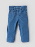 Popees Baby Girls Soft & Stylish Denim Jeans | Classic Blue Regular Fit Cotton Denim Pants with Pockets |9 Months - 4 Years