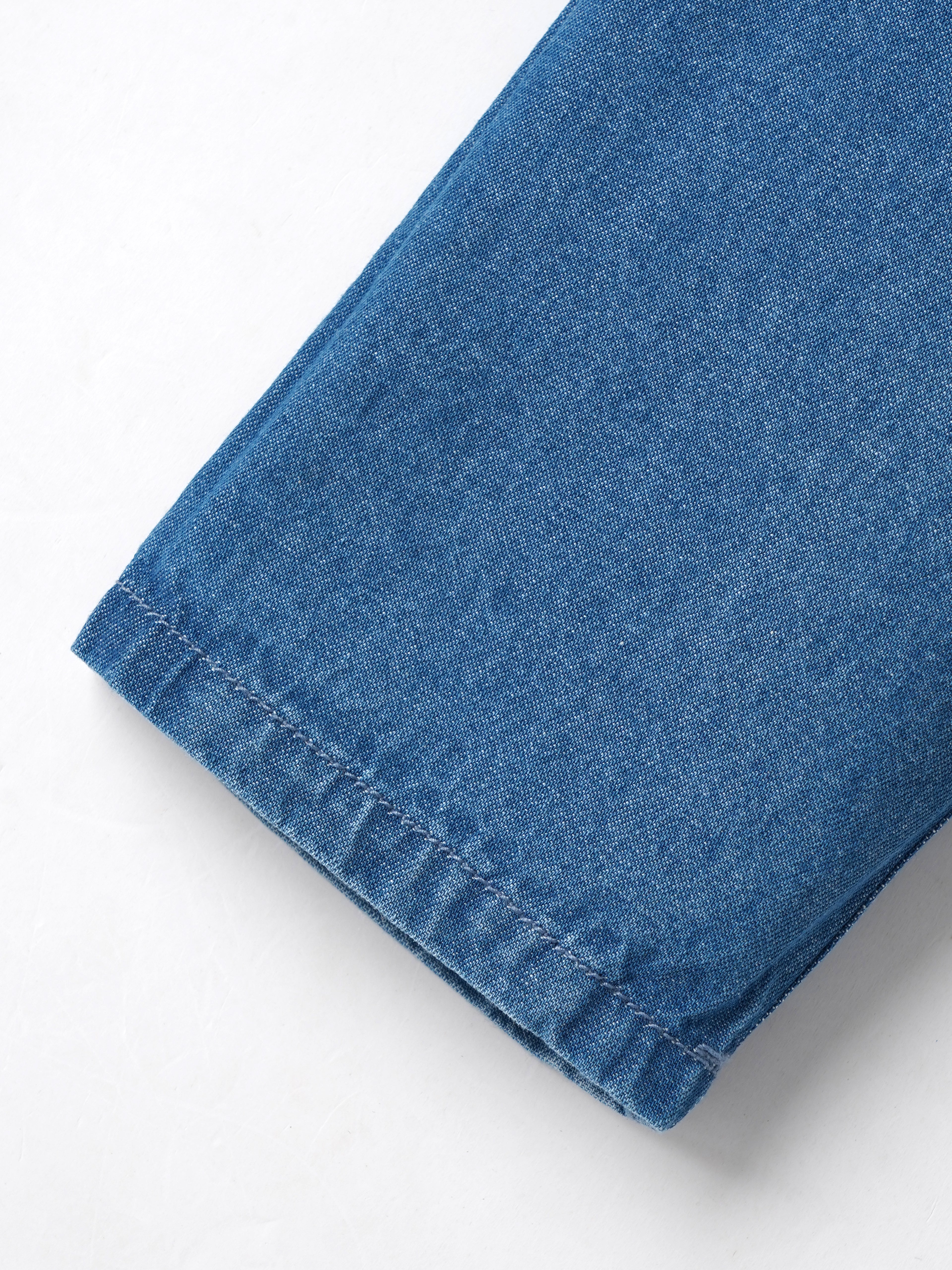 Popees Baby Girls Soft & Stylish Denim Jeans | Classic Blue Regular Fit Cotton Denim Pants with Pockets |9 Months - 4 Years