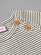 Popees Ribbed Cotton Baby Co-Ord Set | Soft Striped Full Sleeve Top & Pants 9 Months-4Years