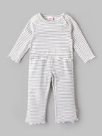 Popees Baby Girls Striped Full Sleeve Co-Ord Set | Soft Cotton Top & Pants Set | Comfortable Everyday Wear |3Months- 4 Years