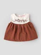 Popees Baby Girls Soft & Stylish Embroidered Top & Pant Set | Floral Embroidery Sleeveless Top with Matching Pants | Comfortable Casual Wear Set |9 Months–4 Years