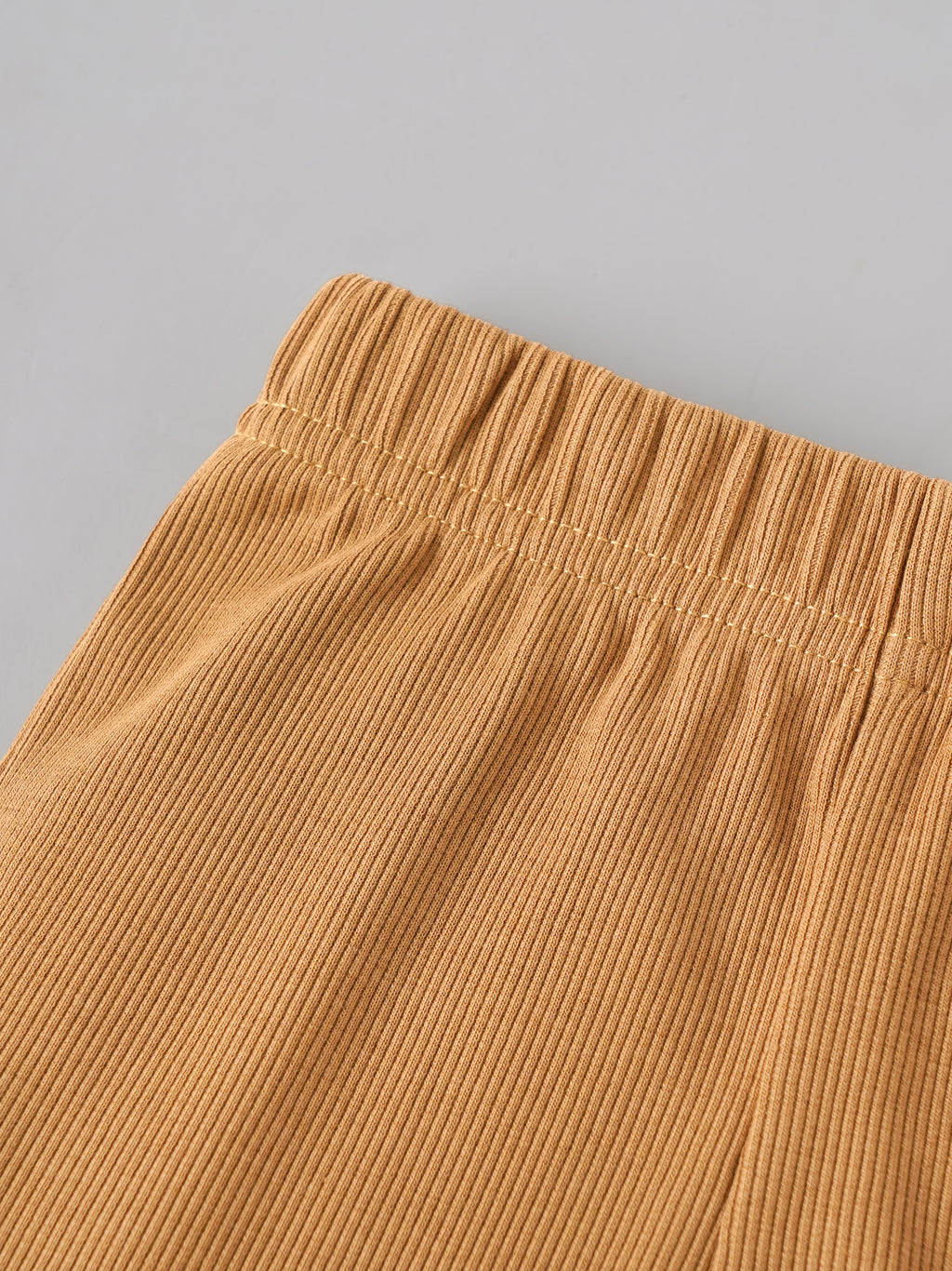 Popees Baby Girls Ribbed Polo T-Shirt & Shorts Co-Ord Set | Soft Cotton 2-Piece Outfit with Snow Dreams Embroidery | Camel Brown |9 Months -4 Years
