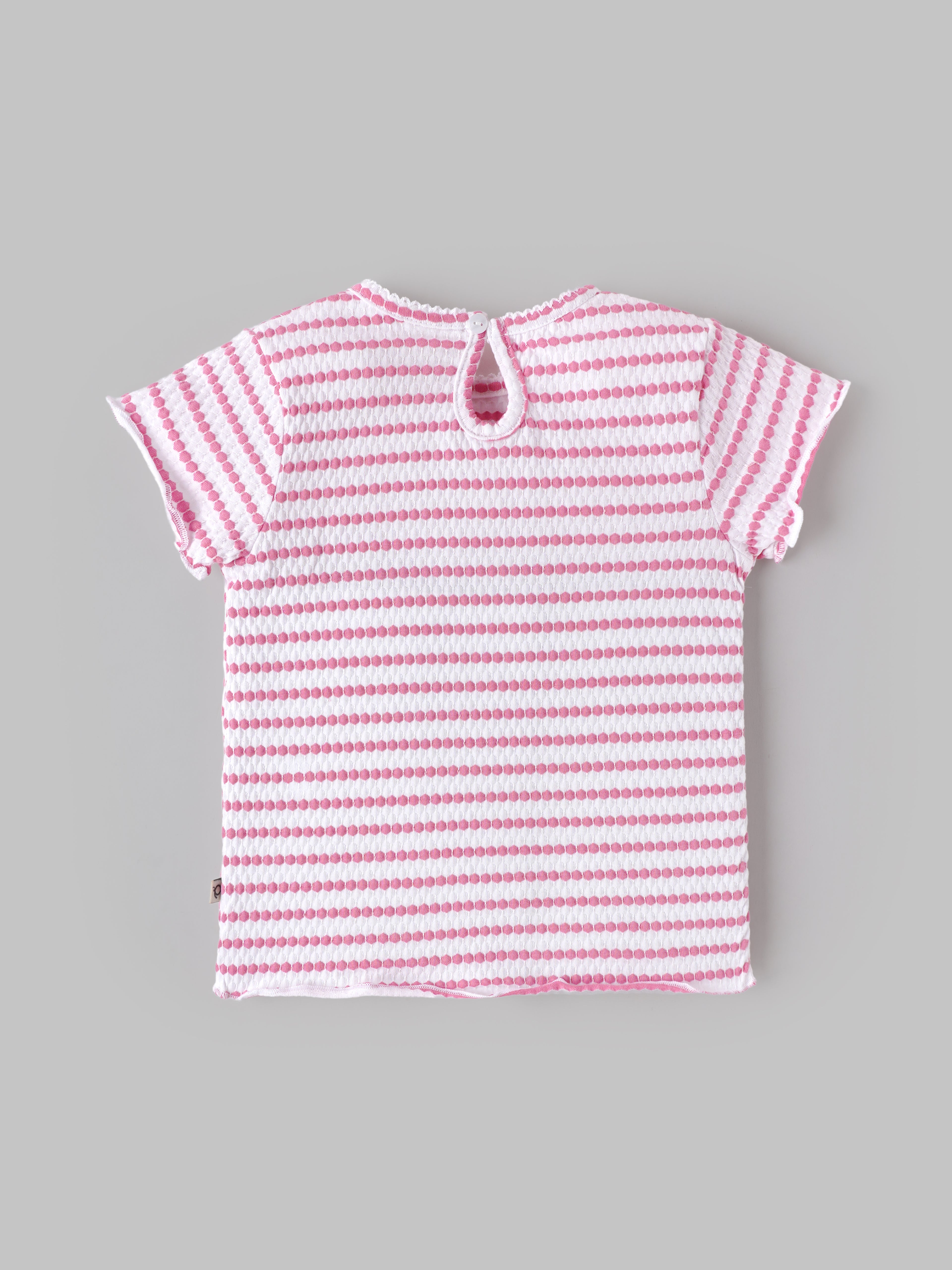Popees Baby Girls Soft & Stylish Pink Printed T-Shirt | Comfortable Short Sleeve Round Neck Top | Cute Casual Everyday Wear for Girls 1–6 Years
