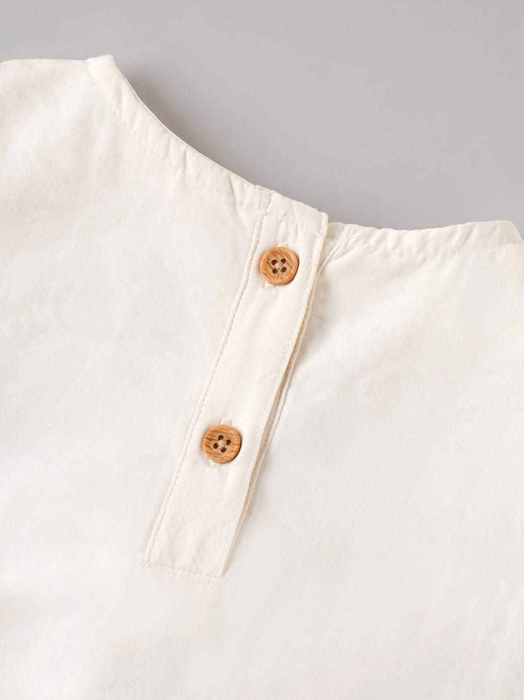 Popees Baby Girls Cotton Flutter Sleeve Embroidered Top | Soft Floral Embroidery Casual Top | Cream | 3 Month-4 Years