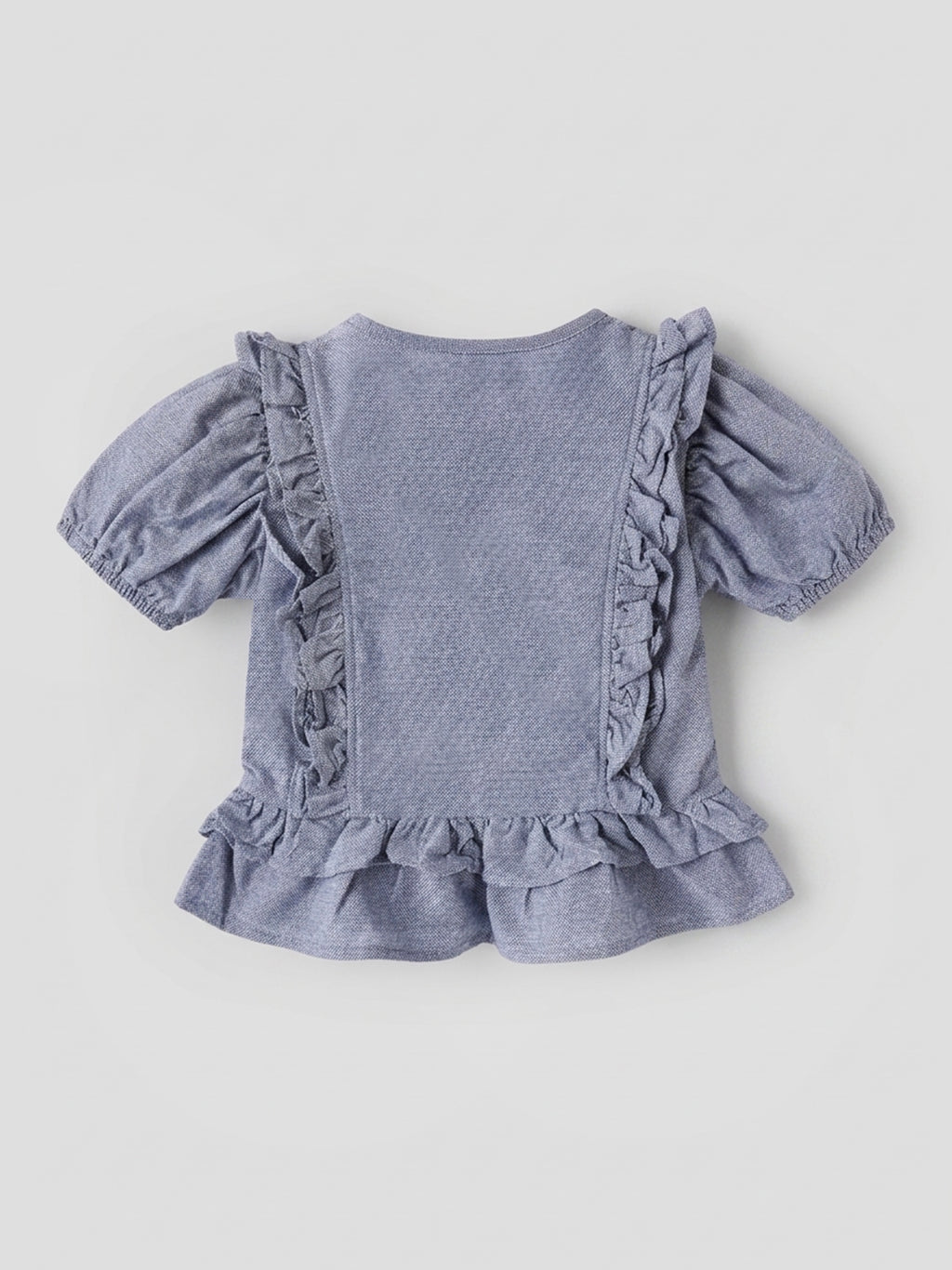 Popees Baby Girls Stylish Ruffle Dress | Cute Puff Sleeve Dress with Frill Detailing & Front Button Closure | 9 Months–4 Years