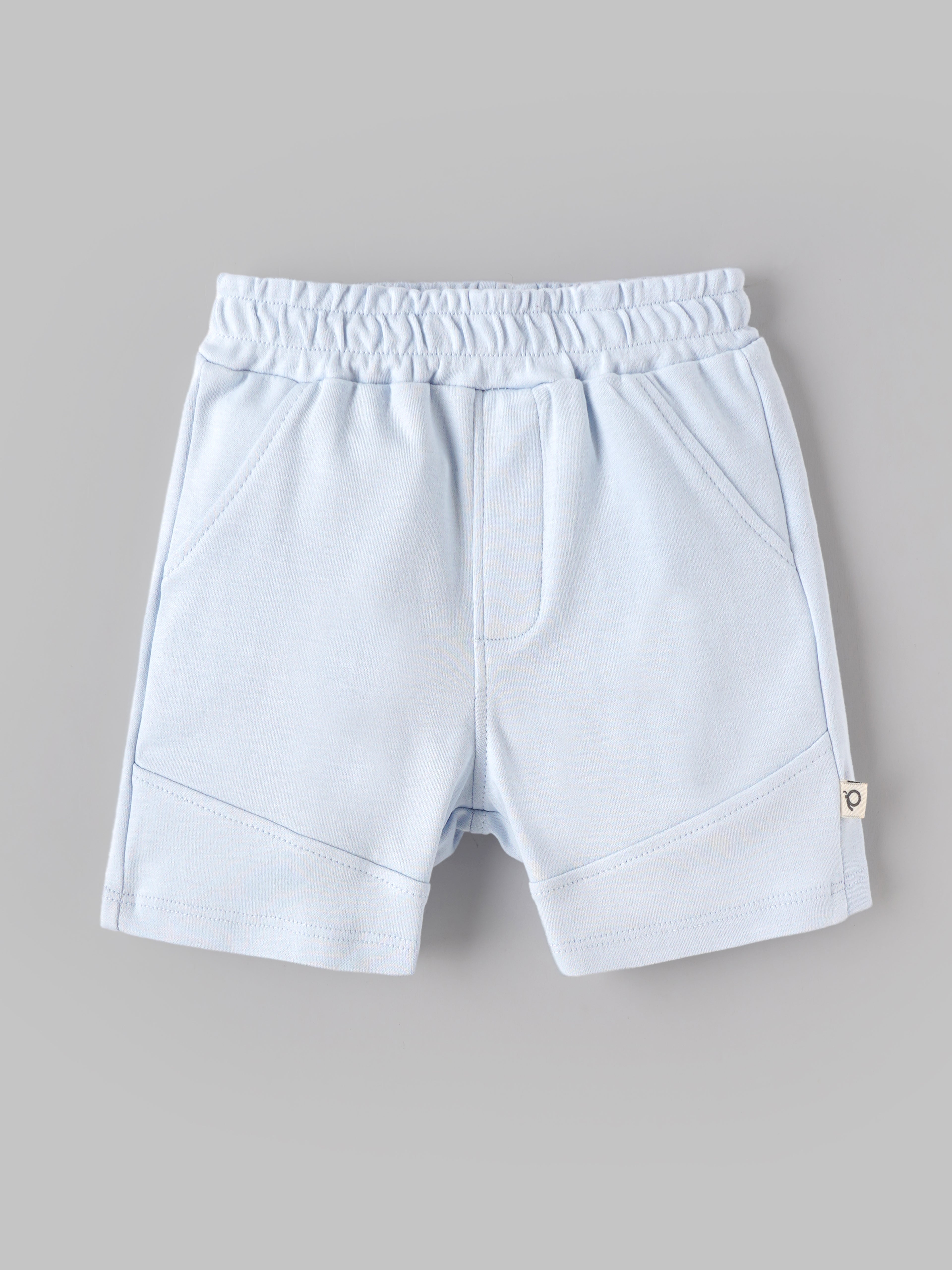 Popees Baby Boys Organic Bamboo Cotton Shorts Pack of 2 | Soft Elastic Waist Casual Shorts with Side Pockets |3–24 Months