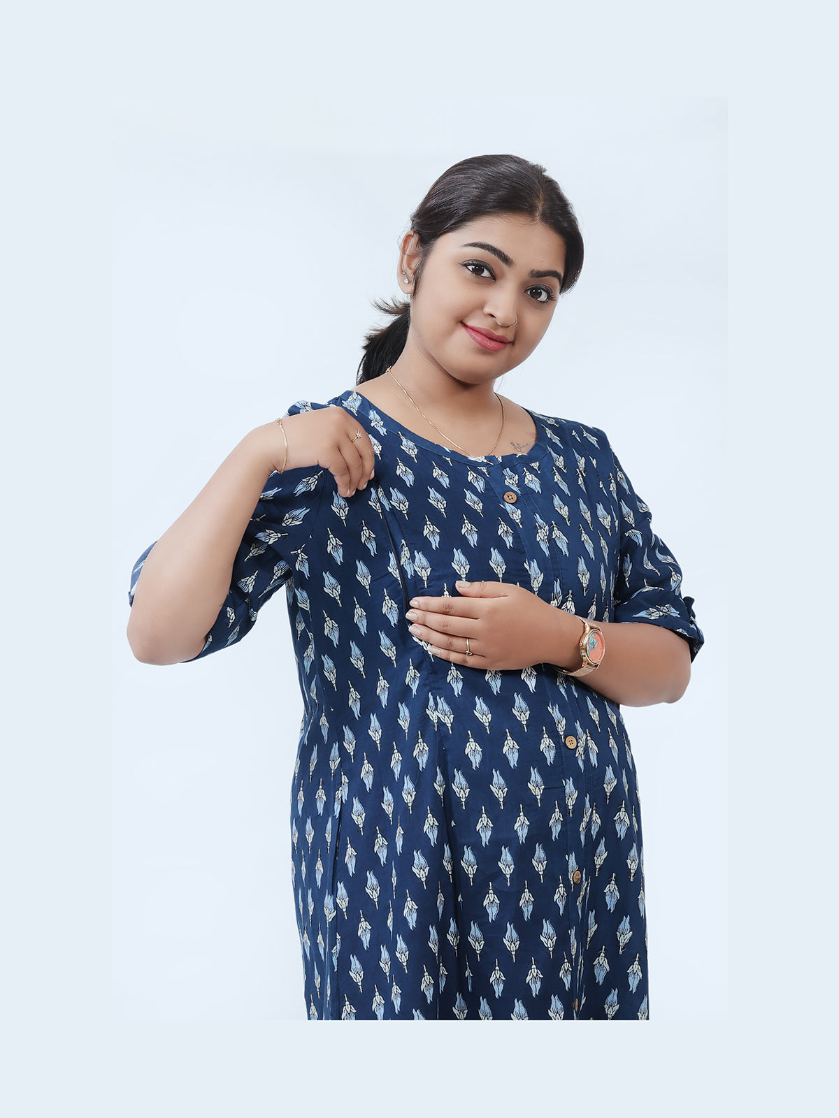 Comfortable Cotton Maternity Dress Popees Baby Care Comfortable Cotton Maternity Dress Popees Baby Care