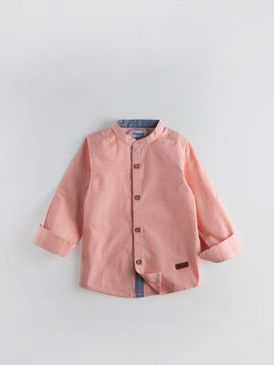 Popees Classic Cotton Full Sleeved Mandarine Collar Shirt (1-8 Years) for Boys