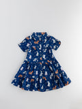 Fashionable All Over Printed Dress for Girls