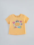 Popees Chest Print T-Shirt (3-36 Months) for Girls