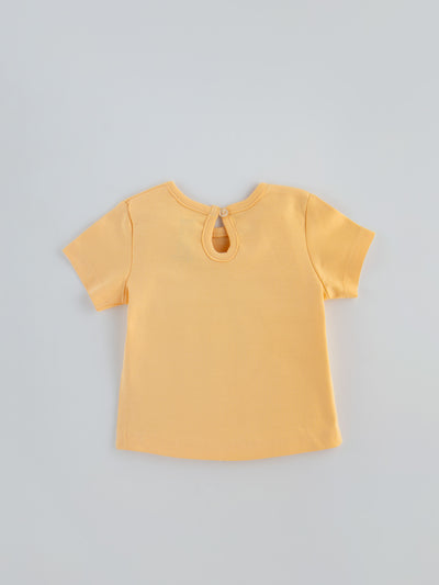Popees Chest Print T-Shirt (3-36 Months) for Girls