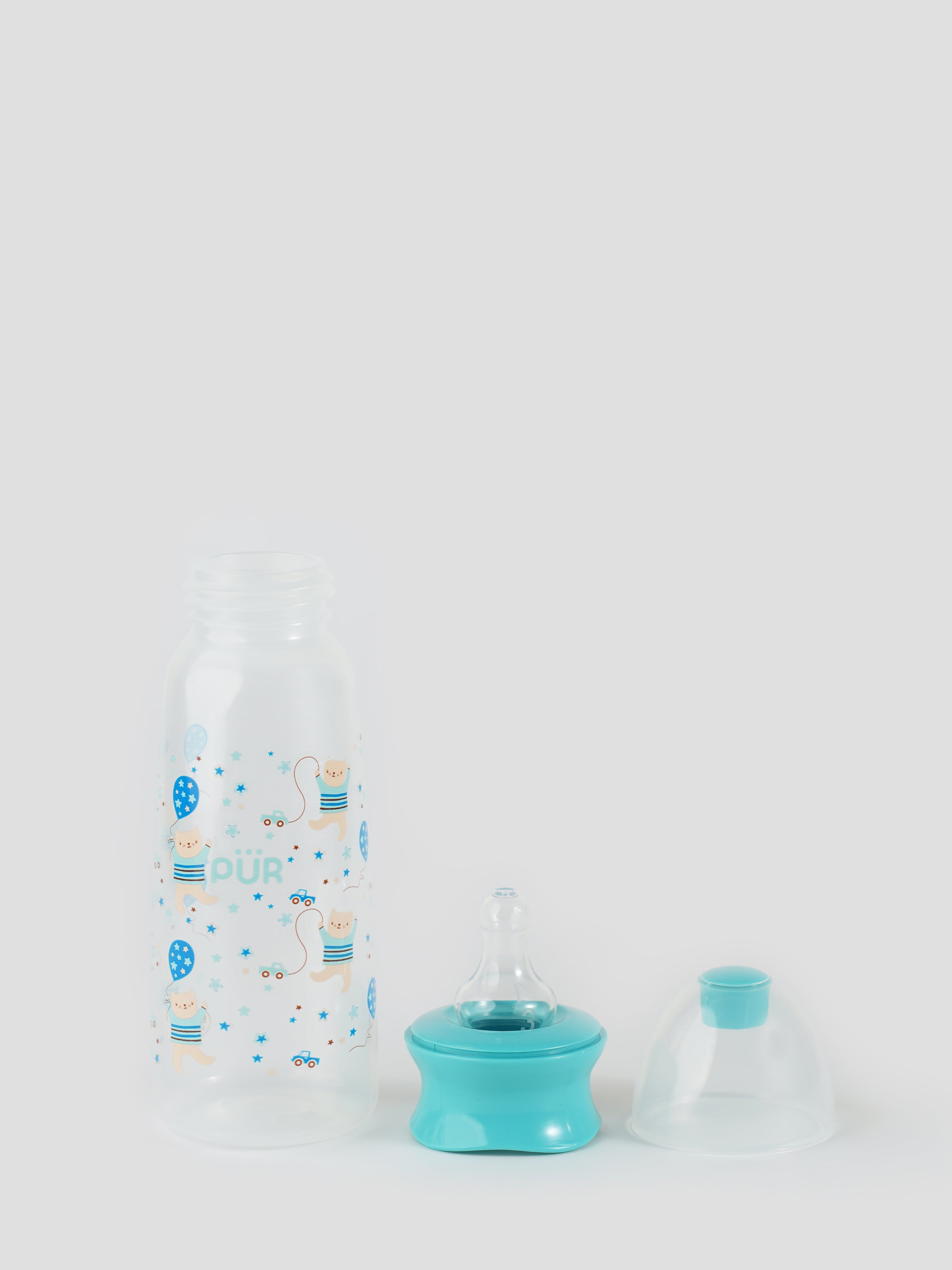 Printed & Narrow Neck Feeding Bottle- 250ml (color may vary depending on availability)