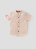 Popees Classy Half Sleeve Mandarin Collar Shirt (1-8 Years) for Boys
