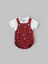 Popees Little Snowflake Dungaree Romper Set (0-9 Months) for Boys