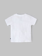 Popees Half-Sleeve Shoulder Open Tshirt for Baby Boys (3-24 Months) Made of Cotton Rich Fabric