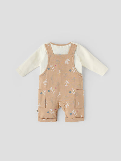 Popees Comfy & Trendy (0-6 Months) Dungaree Party Wear Set for Newborn Boys