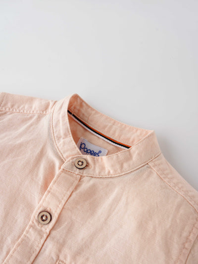 Popees Classy Half Sleeve Mandarin Collar Shirt (1-8 Years) for Boys