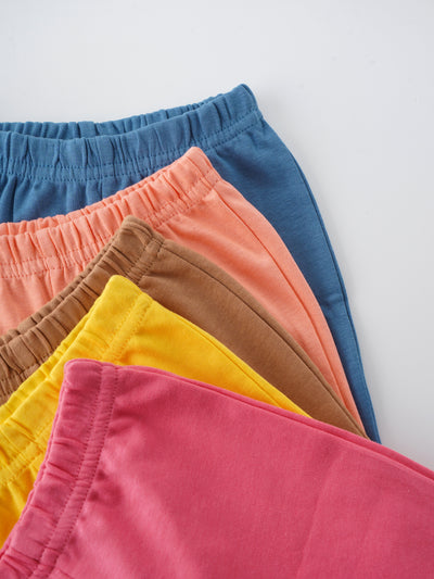 Popees 100% Cotton Pants 5 Pieces Set for Newborn Babies (color may vary depending on availability)