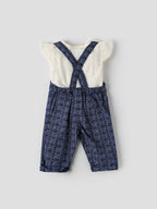 Popees Short Sleeve, Front Open Dungaree Set (3–36 months) for Girls