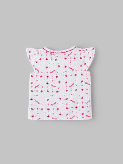 Popees Printed Front Open Jhabla (0–6 Months) for Baby Girls