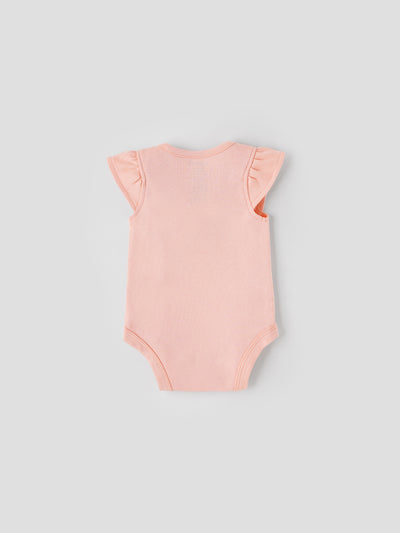 Popees Short Sleeve Bodysuit (0-6 Months) for Newborn Girls