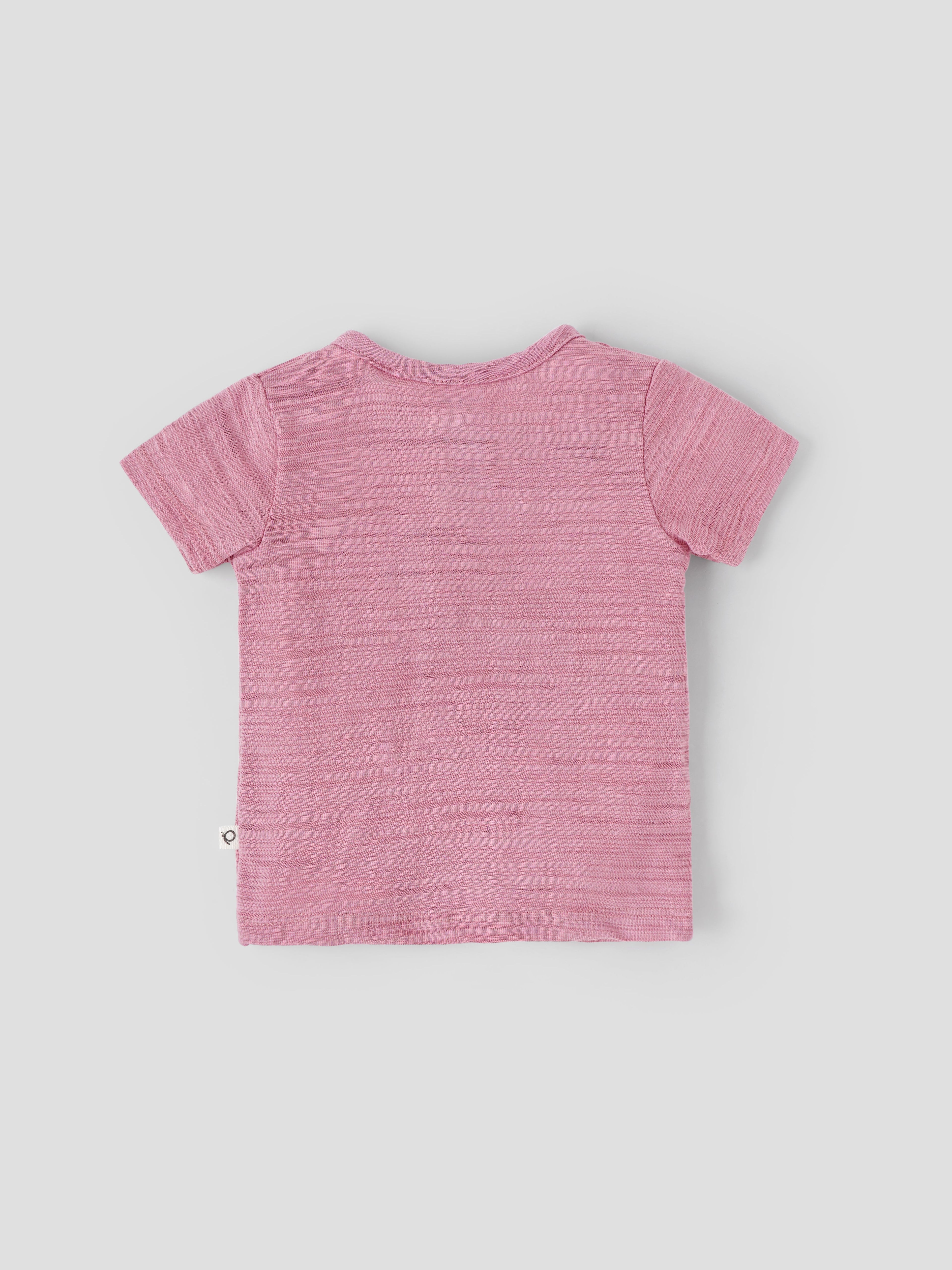 Popees Half Sleeve Henley T-shirt (0–9 Months) with Sunshine Patch for Boys