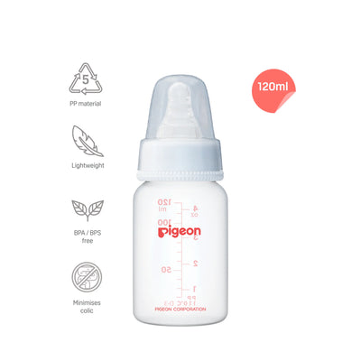 Flexible PP Bottle 120ml Nipple S (color may vary depending on availability)