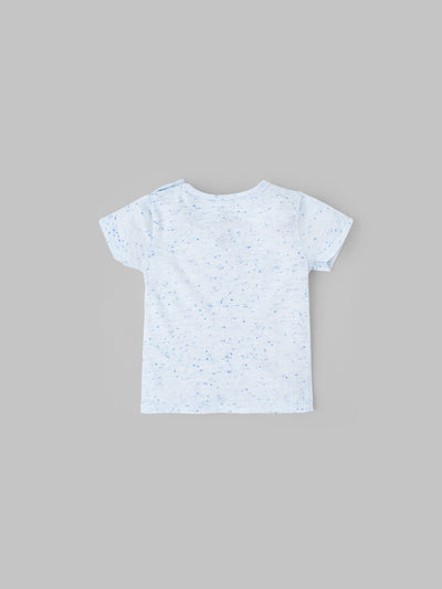 Popees Speckle Print Half Sleeve T-Shirt (0-9 Months) for Baby Boys