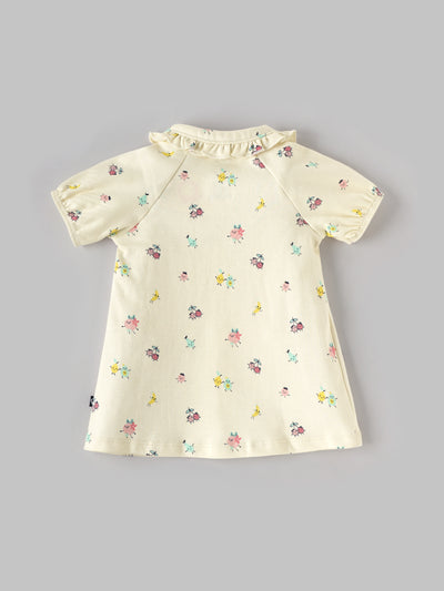 Popees Printed Front-Button Dress with Collar (3–36 Months) for Baby Girls