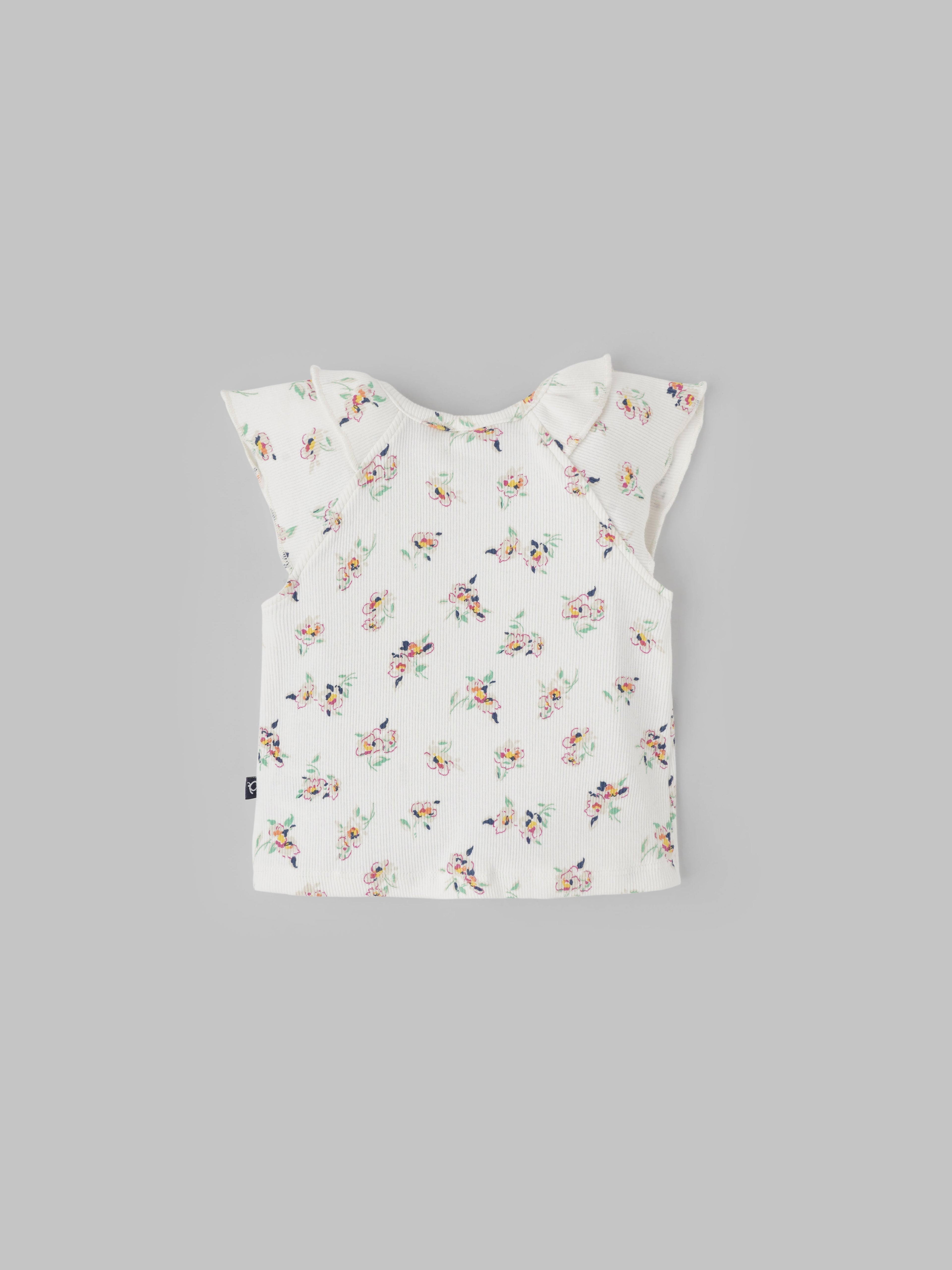 Popees Printed Half Sleeve Front Open Top (0-9 Months) for Baby Girls