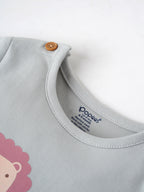Popees Half-Sleeve Shoulder Open Tshirt for Baby Boys (0-9 Months) Made of Cotton Rich Fabric