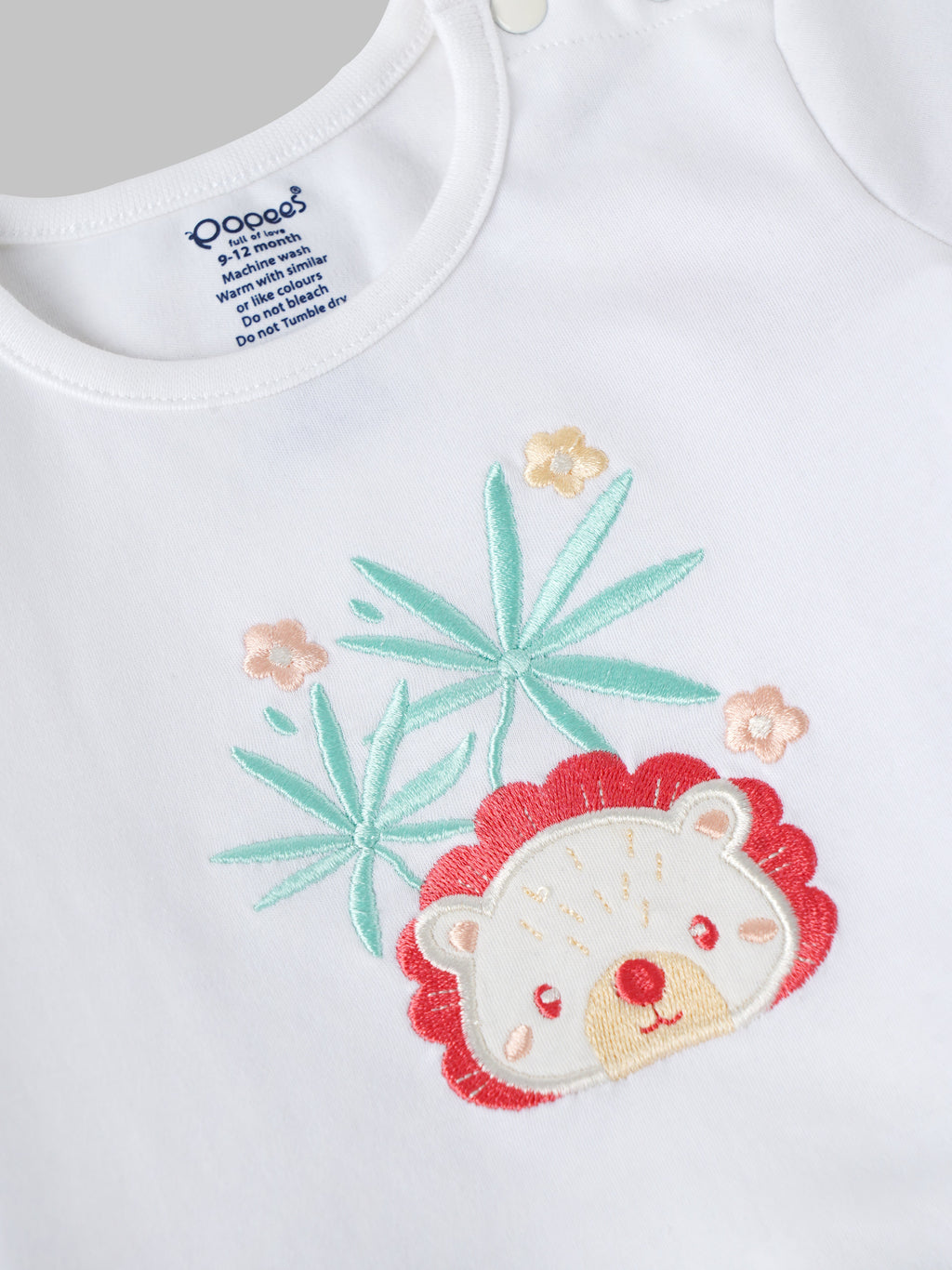 Popees Short Sleeve (3–36 Months) Chest Printed Top for Newborn Girls