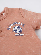 Popees Half Sleeve T-shirt with Football Print (0-9 Months) for Boys