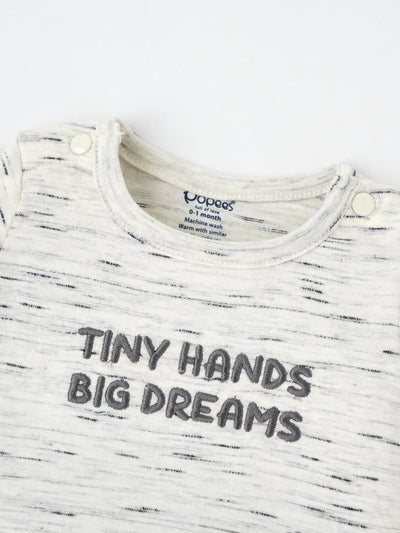 Popees Quote Print T-Shirt (0-9 Months) for Baby Boys