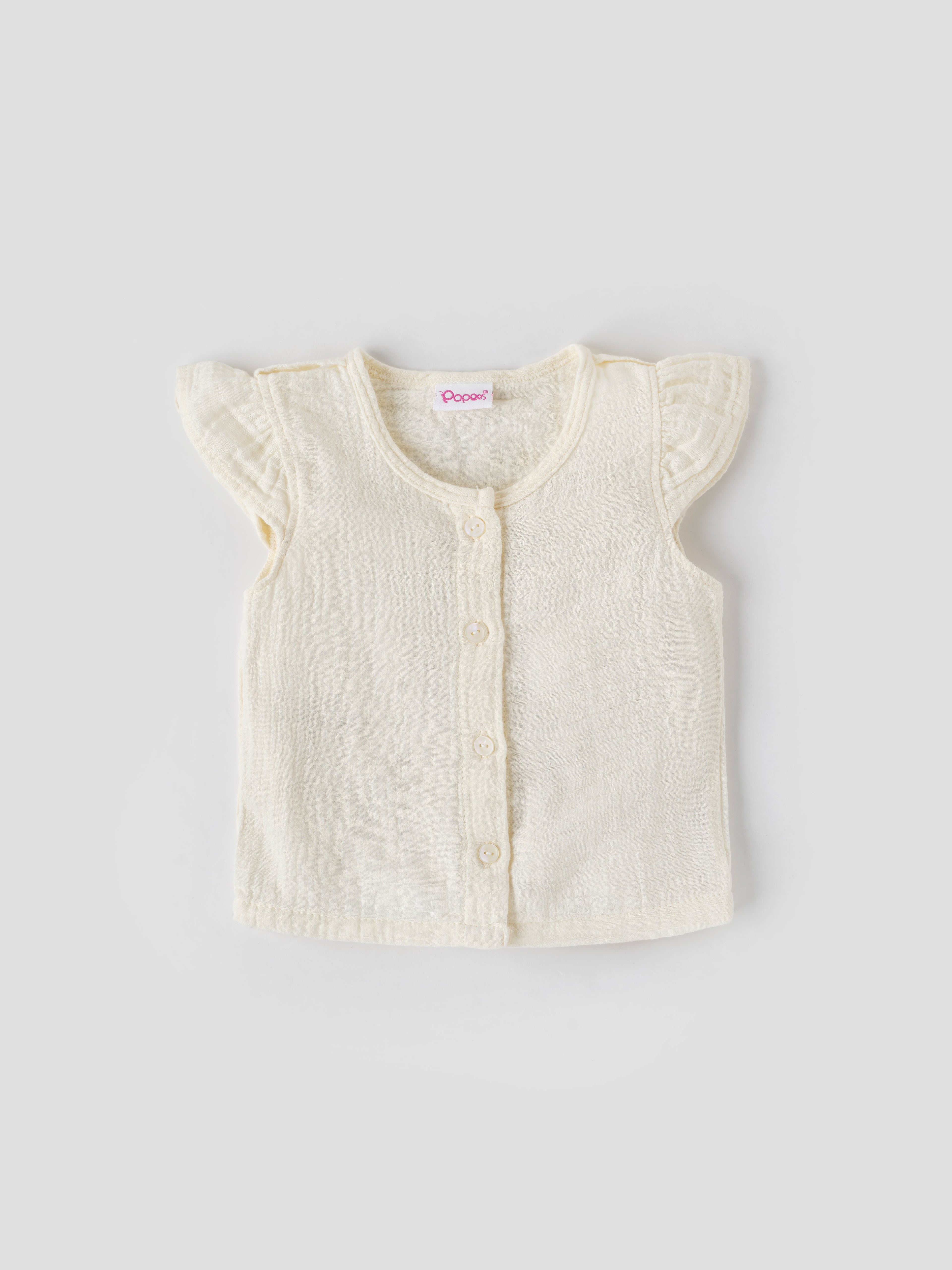 Popees Short Sleeve, Front Open Dungaree Set (3–36 months) for Girls