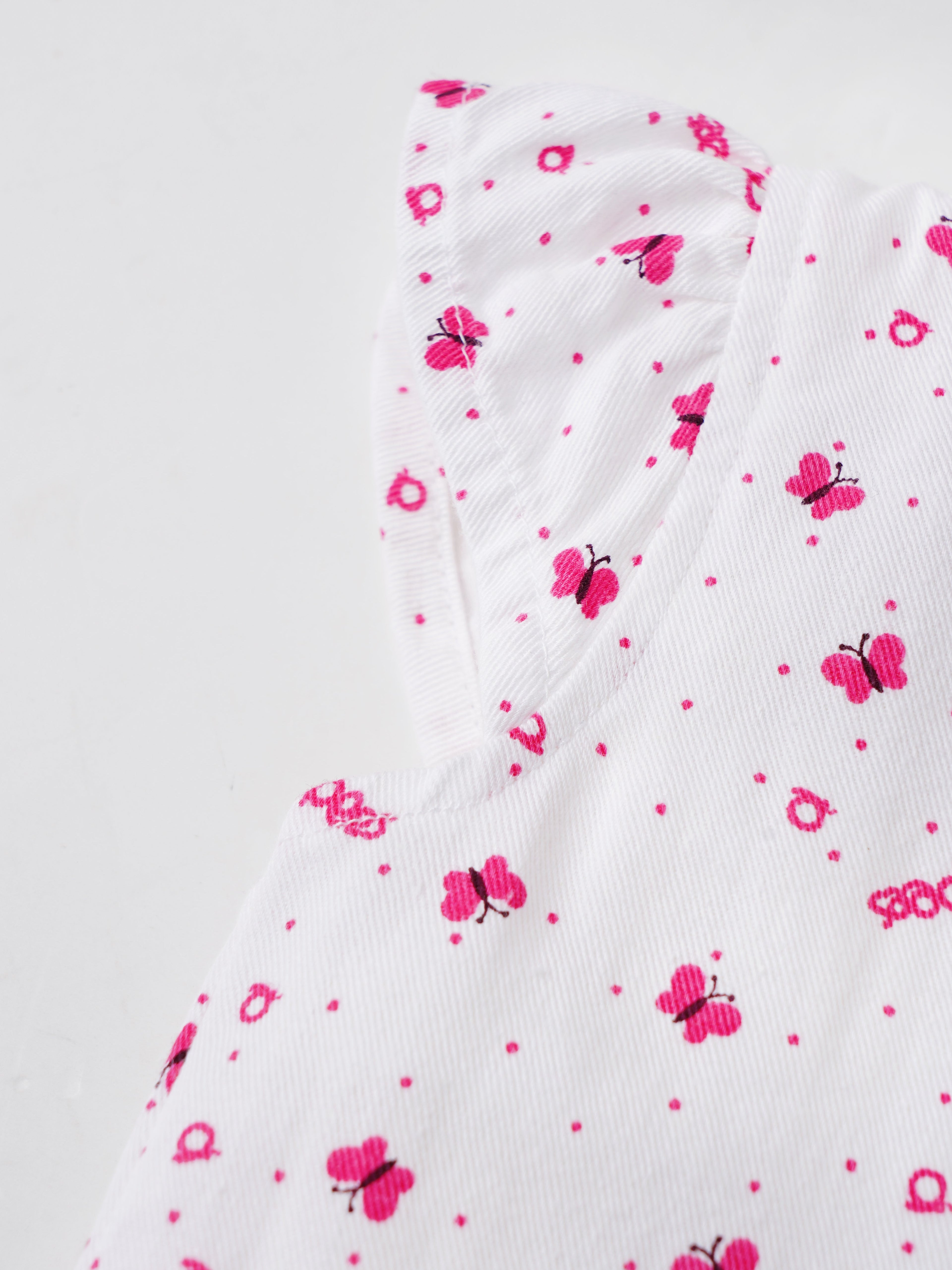 Popees Printed Front Open Jhabla (0–6 Months) for Baby Girls
