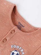Popees Half Sleeve T-shirt with Football Print (0-9 Months) for Boys