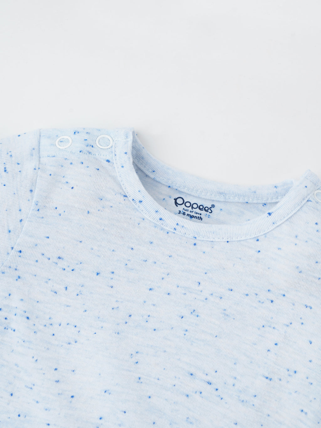 Popees Speckle Print Half Sleeve T-Shirt (0-9 Months) for Baby Boys