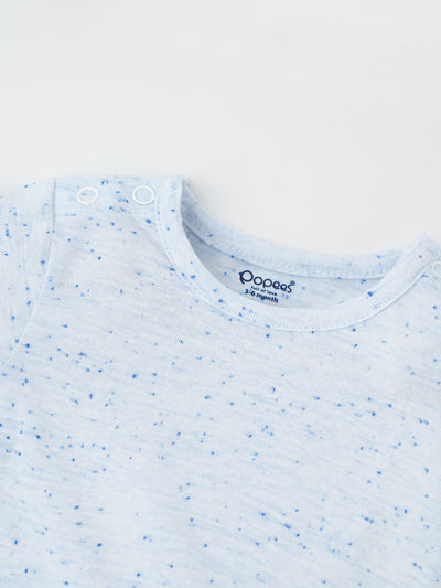 Popees Speckle Print Half Sleeve T-Shirt (0-9 Months) for Baby Boys