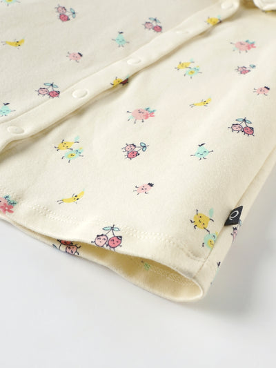 Popees Printed Front-Button Dress with Collar (3–36 Months) for Baby Girls